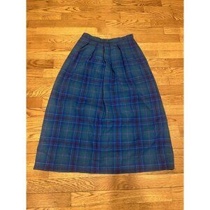 VTG Pendleton Plaid Tartan Skirt NO SIZE TAG Wool Midi Pleated Preppy Academia